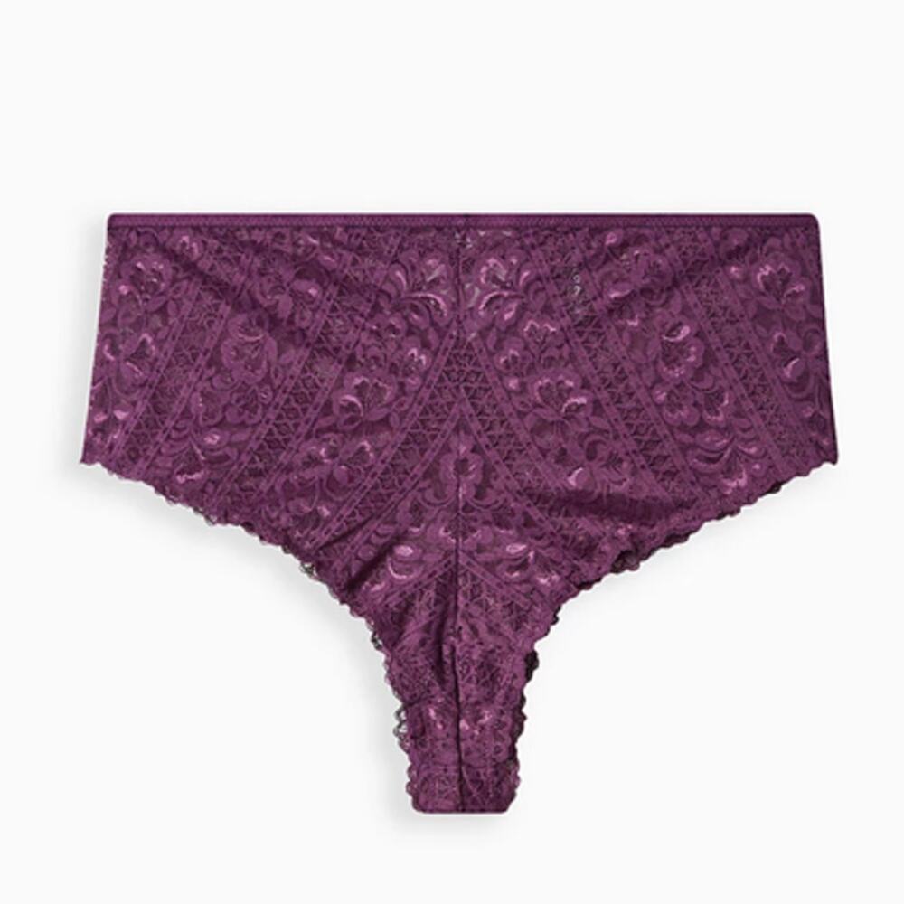 Torrid Striped Floral Tanga Panty With High-Cut Leg 3X NEW